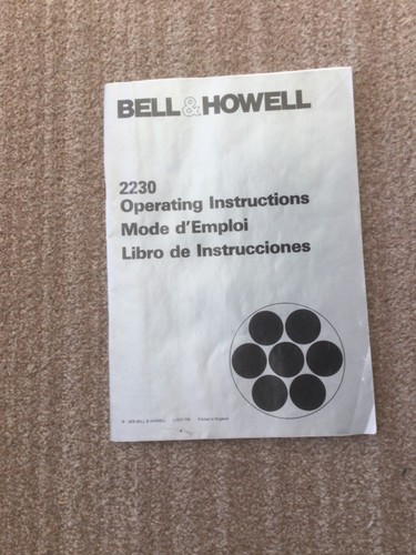 Bell howell 2230 cine - 2230,