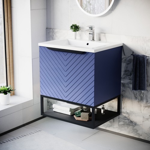 Nes home 600mm wall hung - wall, blue