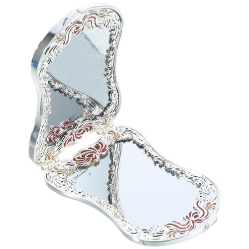 Small antique compact mirror - antique,