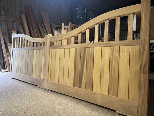 Hardwood driveway gates - driveway,