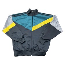 Vintage Adidas Originals Track Jacket Colour Block 90s Retro Green Mens Medium