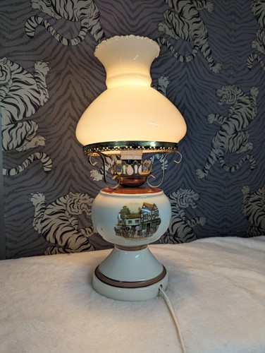 Vintage ceramic oil style lamp - style,