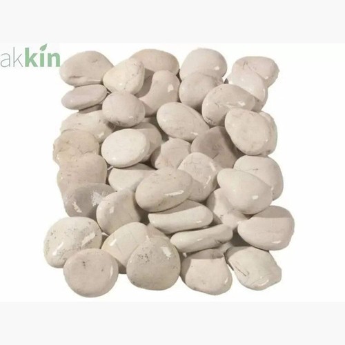 Flat white cobbles 50mm - flat,