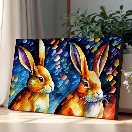 Rabbit abstract canvas - canvas, wall