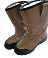 Site Gravel Rigger Safety Boots, Steel Toe Cap, Tan Thermal Lined SBP SRA