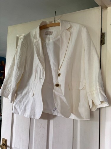 Ivory linen jacket - m&s,