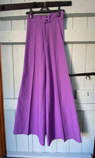 1970'S TRUE VINTAGE PURPLE FLARES TROUSERS BNWT HIGH WAISTED NORTHERN SOUL