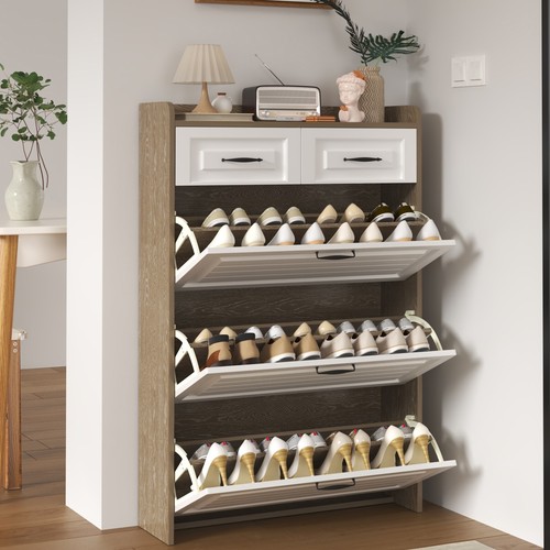Shoe cabinet with flip - flip, door