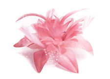 Flower Feather Comb Fascinator