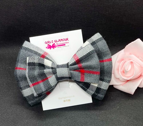 Tartan thompson grey bow - thompson,