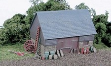 Wills SS30 Stone & Timber Barn 1/76 Scale=00 Gauge Plastic Lineside Kit +PlusPos