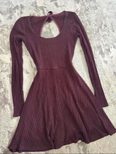 Hollister burgundy ribbed knit - hollister,