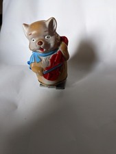 SMALL VINTAGE WIND UP TOY CAT AND FIDDLE
