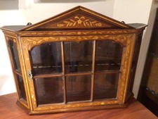 Very Attractive 19th Century Dutch Marquetry Wall Cabinet