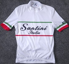 SMS Santini Italia Italy Flag Cycling Jersey Shirt / White / L Large