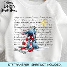 Disney Stitch, Christmas, Dtf Transfer Iron On Childrens T-shirt Print