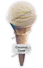 Ice cream van sticker Coconut