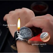 Cigarette Cigar Lighter Creative Watch Men Quartz Refillable Wrist Watches New