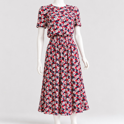 Joseph floral midi dress red - dress,