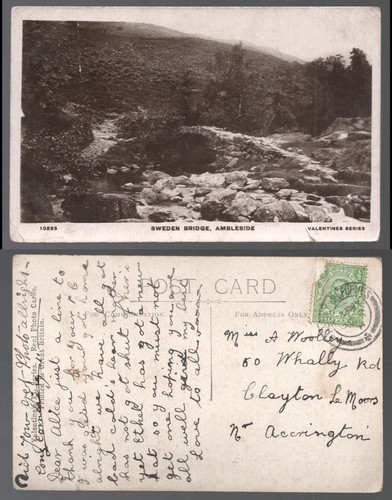 Rppc sweden bridge ambleside - rppc,