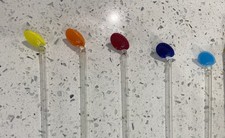 5 x Vintage art deco Cocktail glass JULEP Drink Stirrers / Straws