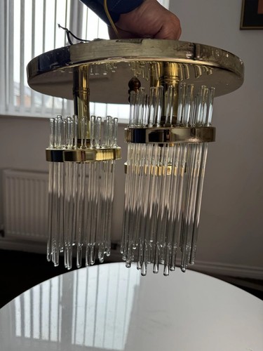 Brass finish light ceiling - finish, 3-light