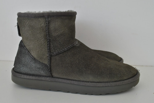 Grey suede slip - on, women's