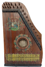 Zither Guitar Folk Acoustic Stringed Instrument Vintage Collectable Music Piece