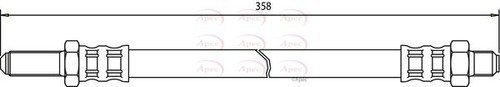 Apec hos3262 brake hose rear - brake,