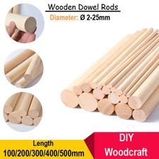 Ø 2-25mm Wooden Dowel Rods