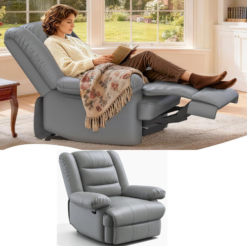 Manual recliner armchair pu - armchair,,