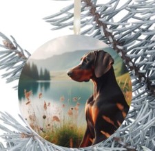 Doberman Dog Hanging Bauble
