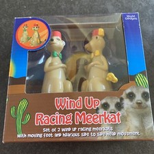 Wind racing meerkats with - meerkats,