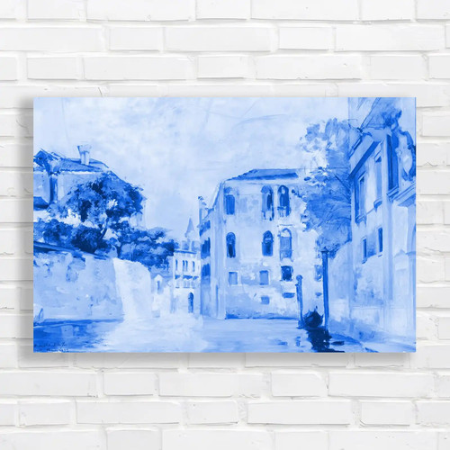Venetian canal scene blue - canal,