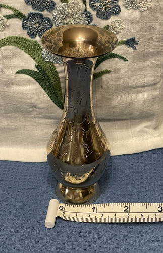 Vintage brass bud - bud, vase