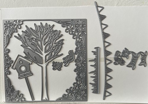 Mixed die set floral frame - -,