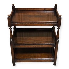 Handsome Small Vintage Oak Buffet / Serving Table