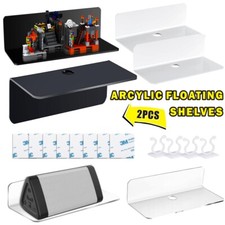 2Pcs Acrylic Floating Shelves