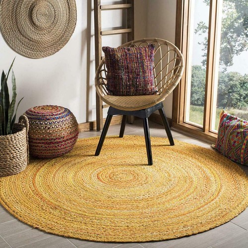 Rug cotton round handmade - ,