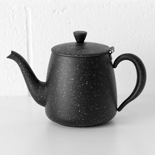 Black 1 Litre Teapot Stainless