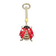 Luxury Rhinestone Lucky Ladybug Keychain, Keyring, Bag Charm Accessory