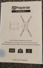 ProperAV Heavy Duty Swing Arm TV Wall Bracket 23" 24" 28" 32" 37" 40" 42" 43" 46