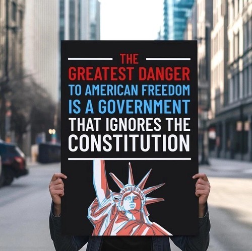 Protect democracy protest sign - protest,