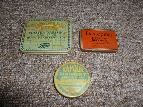 Vintage small tins - small,