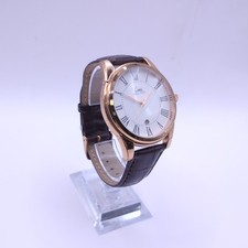 Mens Limit Rose Gold Tone Dress Watch Roman Numerals WORKING NEW BATTERY