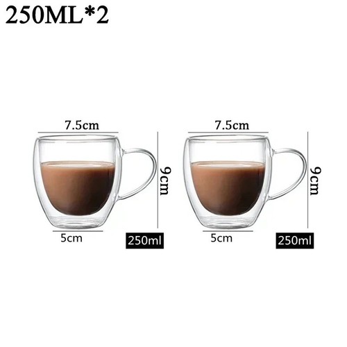 6pcs double wall glass - wall,