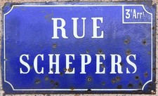 Large antique French enamel