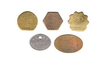 ASSORTMENT of FIVE RAILWAY PAY CHECKS