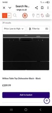 Willow Counter Top Dishwasher  Black