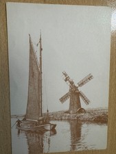 Vintage postcard Turf Fen Wind